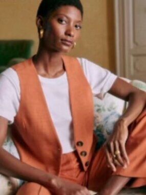 Sezane Drea Jacket Brick - Size 8